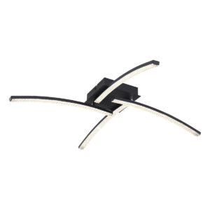 Globo Jules plafonniere – Ingebouwd (LED) – Zwart