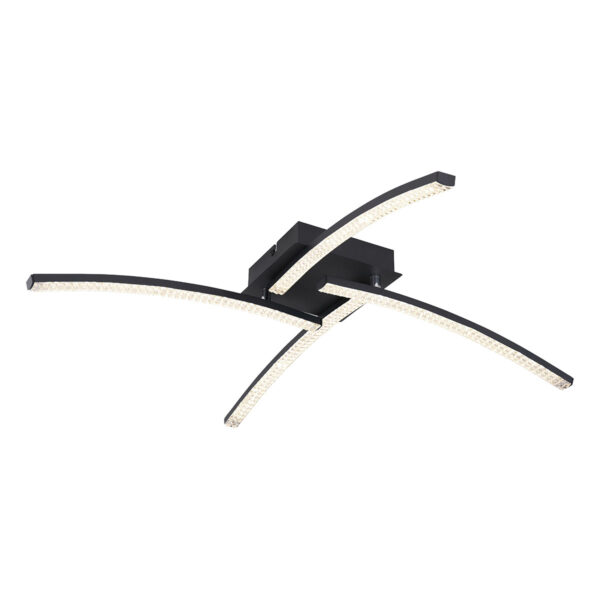 Globo Jules plafonniere – Ingebouwd (LED) – Zwart