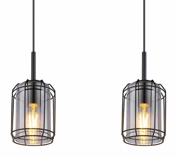 Globo Kammi hanglamp – E27 (grote fitting) – Zwart - Image 3