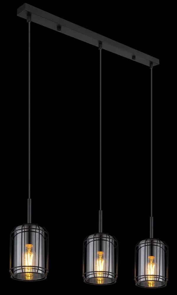 Globo Kammi hanglamp – E27 (grote fitting) – Zwart - Image 4