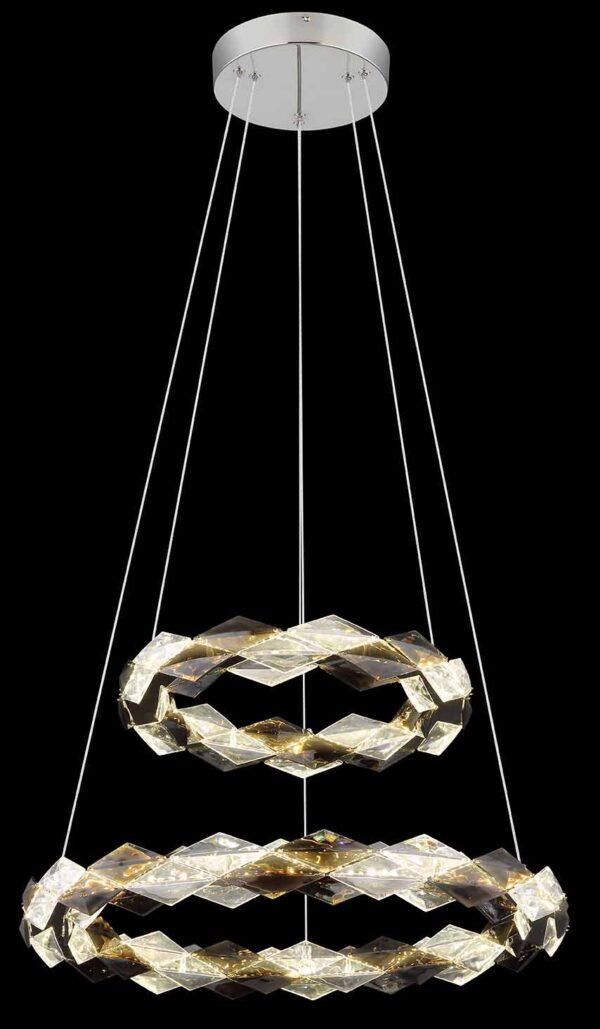 Globo Karilion hanglamp – ø 55 cm – Ingebouwd (LED) – Chroom - Image 3