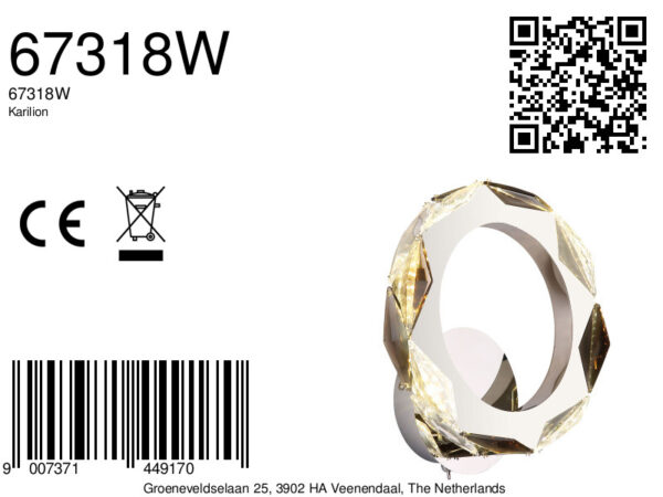Globo Karilion wandlamp – Ingebouwd (LED) – Chroom - Image 5