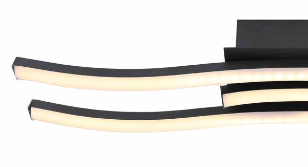 Globo Kasimir plafonniere – Ingebouwd (LED) – Zwart - Image 4