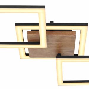 Globo Kerry plafonniere – Ingebouwd (LED) – Zwart