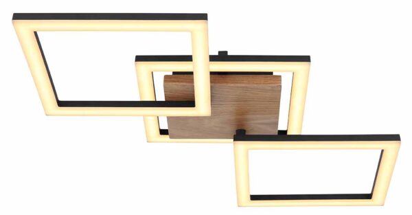 Globo Kerry plafonniere – Ingebouwd (LED) – Zwart