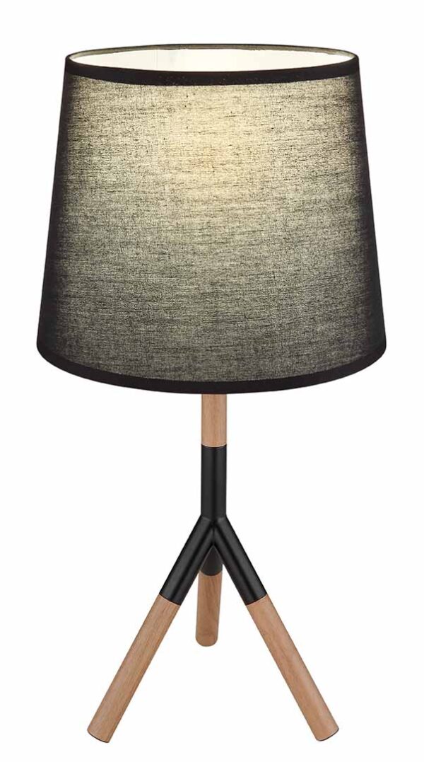 Globo Kikki tafellamp – ø 25 cm – E27 (grote fitting) – Zwart - Image 3