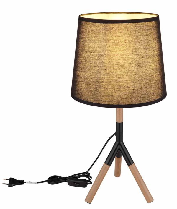 Globo Kikki tafellamp – ø 25 cm – E27 (grote fitting) – Zwart - Image 4