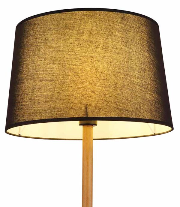 Globo Kikki vloerlamp – ø 48 cm – E27 (grote fitting) – Zwart - Image 3