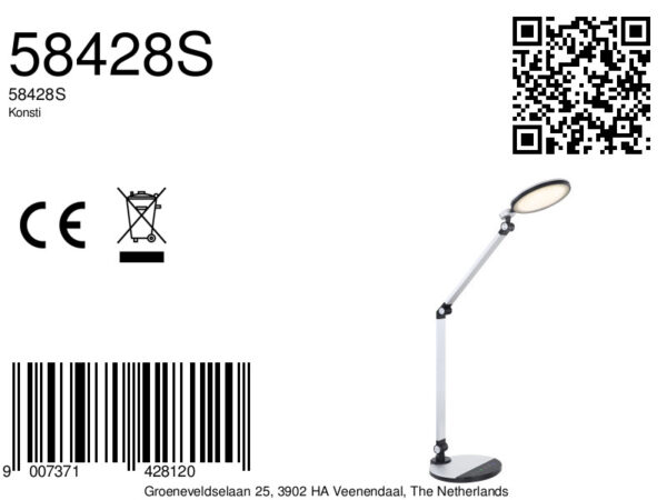 Globo Konsti tafellamp – Ingebouwd (LED) – Zwart - Image 5