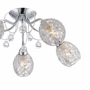 Globo Kordula plafonniere – ø 54 cm – E14 (kleine fitting) – Chroom