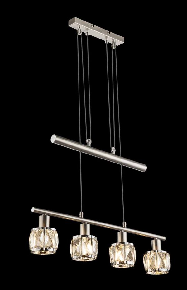 Globo Kris hanglamp – E14 (kleine fitting) – Nikkel - Image 3