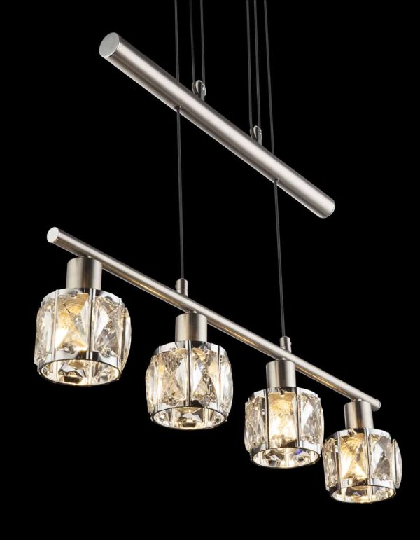 Globo Kris hanglamp – E14 (kleine fitting) – Nikkel - Image 4