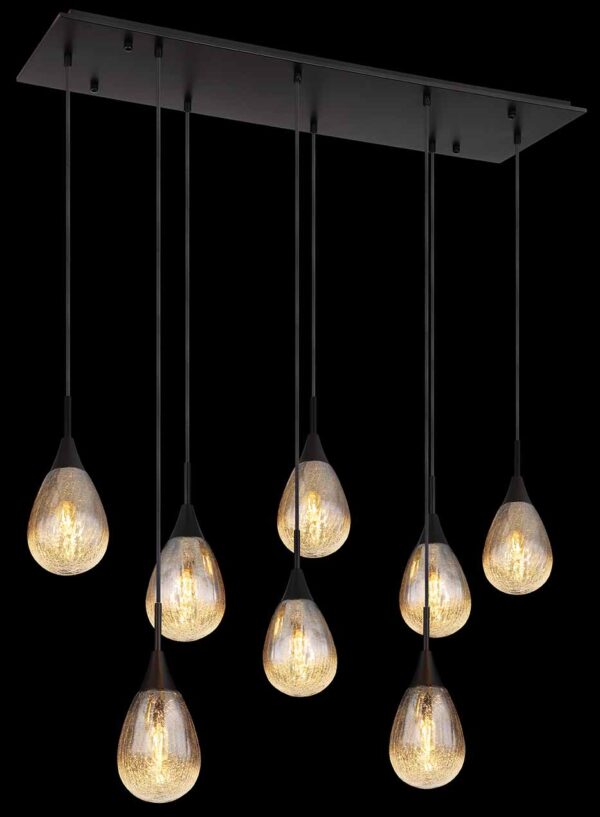 Globo Krys hanglamp – LED + E14 – Zwart - Image 4
