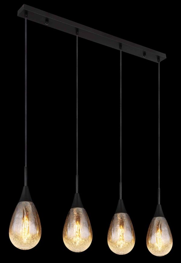 Globo Krys hanglamp – LED + E14 – Zwart - Image 4