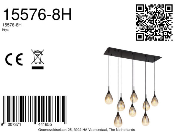 Globo Krys hanglamp – LED + E14 – Zwart - Image 5