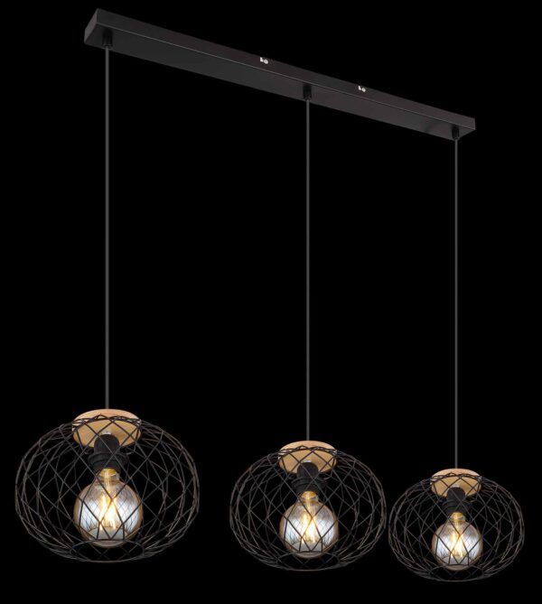 Globo Lacky hanglamp – E27 (grote fitting) – Zwart - Image 4