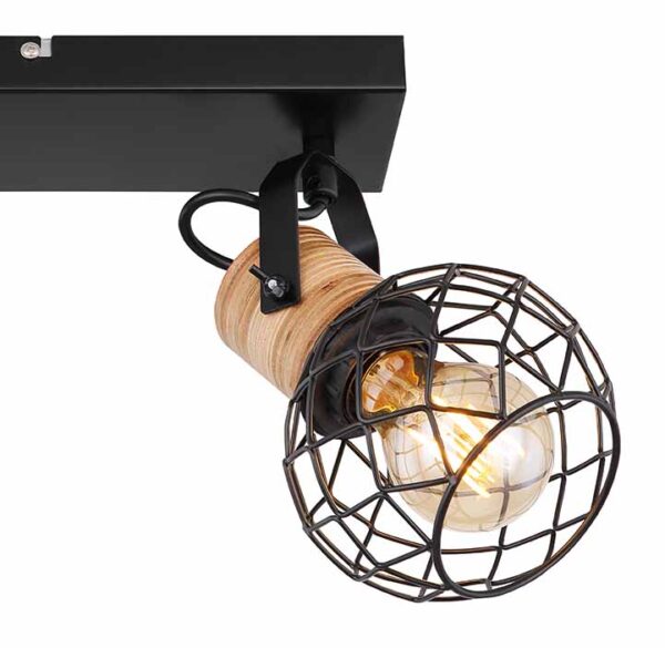 Globo Lacky spot – E27 (grote fitting) – Zwart - Image 4