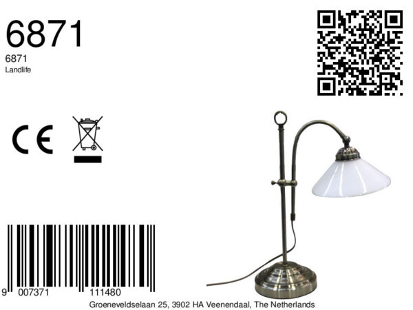 Globo Landlife tafellamp – E14 (kleine fitting) – Messing - Image 2