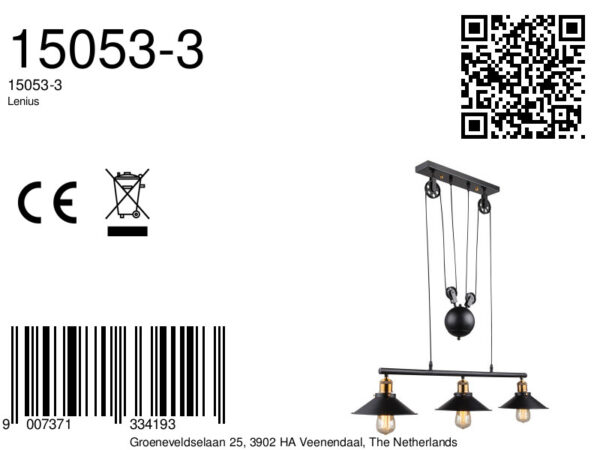 Globo Lenius hanglamp – E27 (grote fitting) – Koper - Image 4
