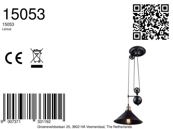 Globo Lenius hanglamp – ø 30 cm – E27 (grote fitting) – Koper - Image 4