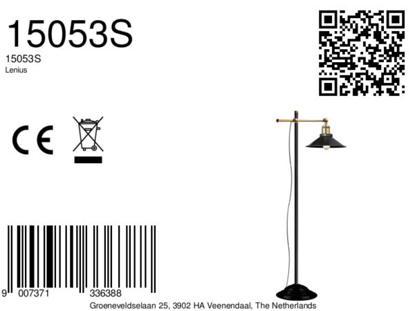 Globo Lenius vloerlamp – E27 (grote fitting) – Koper - Image 2