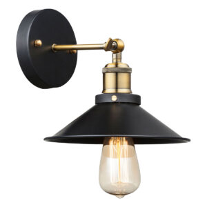 Globo Lenius wandlamp – E27 (grote fitting) – Messing