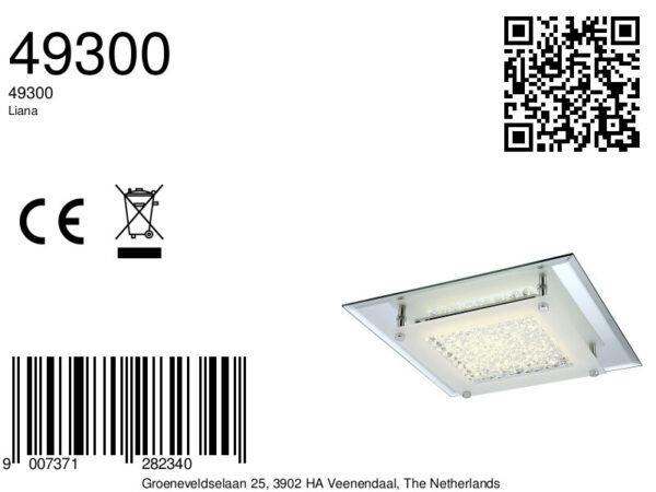 Globo Liana plafonniere – Ingebouwd (LED) – Chroom - Image 3