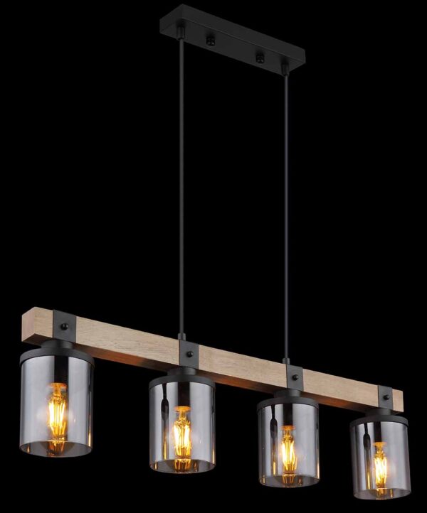 hanglamp glas zwart landelijk Globo Lila - Image 4