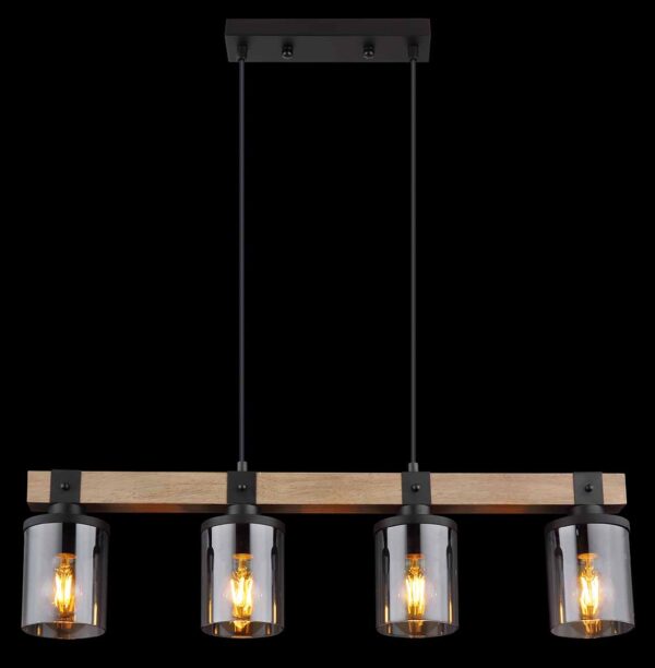 hanglamp glas zwart landelijk Globo Lila - Image 5