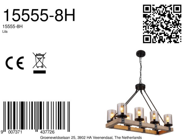 Globo Lila hanglamp – E27 (grote fitting) – Zwart - Image 6