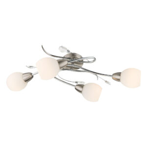 Globo Lilly plafonniere – E14 (kleine fitting) – Nikkel