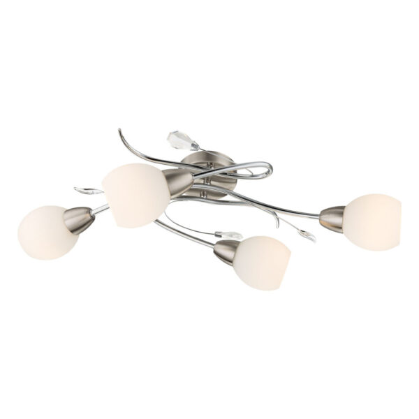 Globo Lilly plafonniere – E14 (kleine fitting) – Nikkel