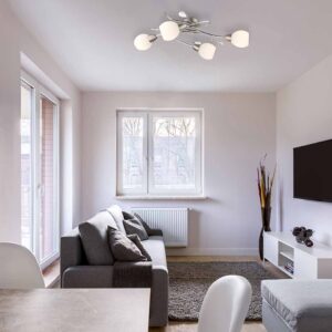 Globo Lilly plafonniere – E14 (kleine fitting) – Nikkel