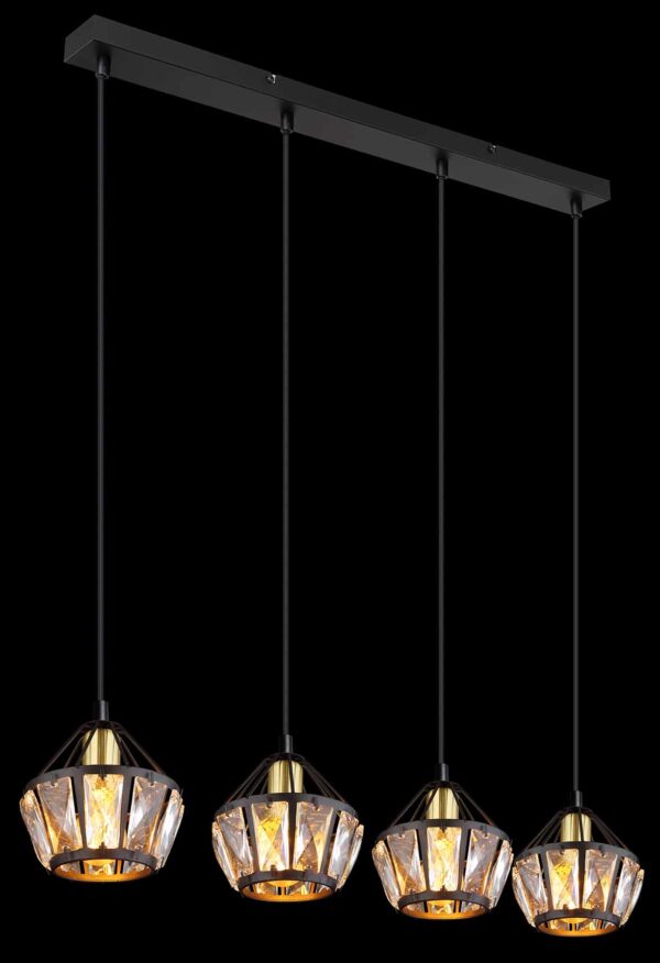 Globo Lois hanglamp – E14 (kleine fitting) – Zwart - Image 4