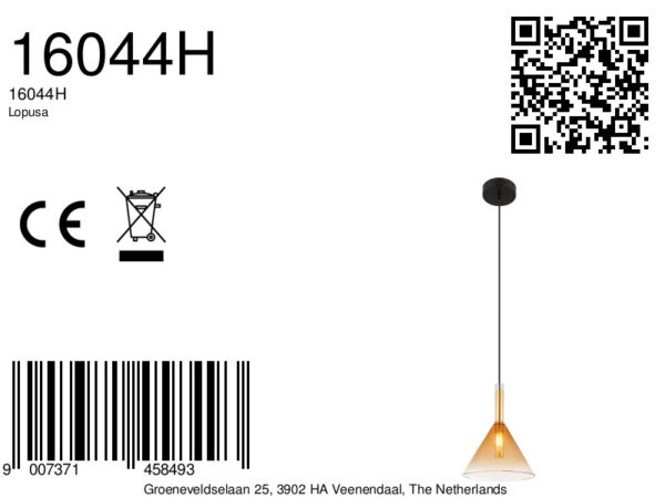 Globo Lopusa hanglamp – ø 20 cm – G9 – Zwart - Image 5