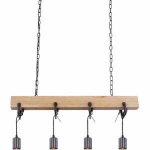 Globo Ludi hanglamp – E27 (grote fitting) – Zwart