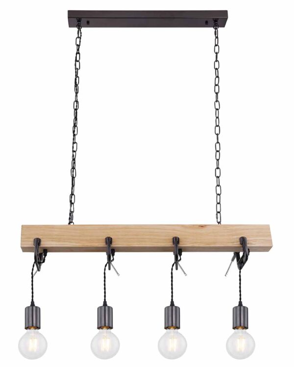 Globo Ludi hanglamp – E27 (grote fitting) – Zwart
