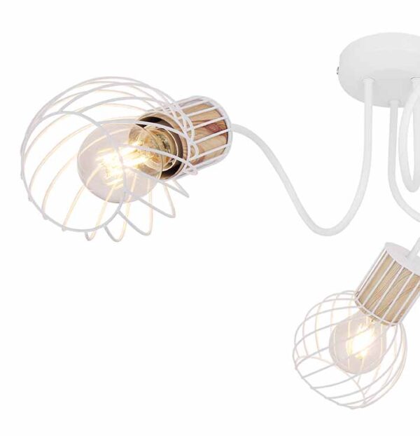 Globo Luise plafonniere – ø 60 cm – E27 (grote fitting) – Wit - Image 3