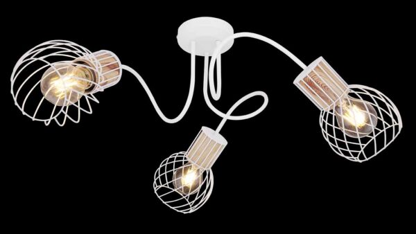 Globo Luise plafonniere – ø 60 cm – E27 (grote fitting) – Wit - Image 4