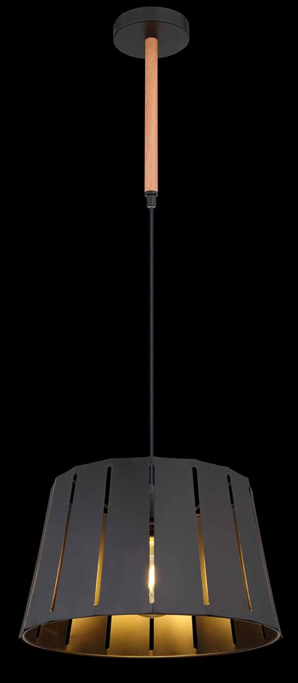 Globo Luna hanglamp – ø 35 cm – E27 (grote fitting) – Zwart - Image 3