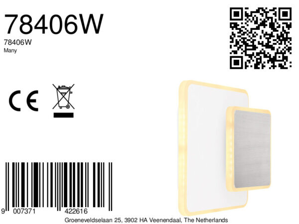 Globo Many wandlamp – Ingebouwd (LED) – Wit - Image 5