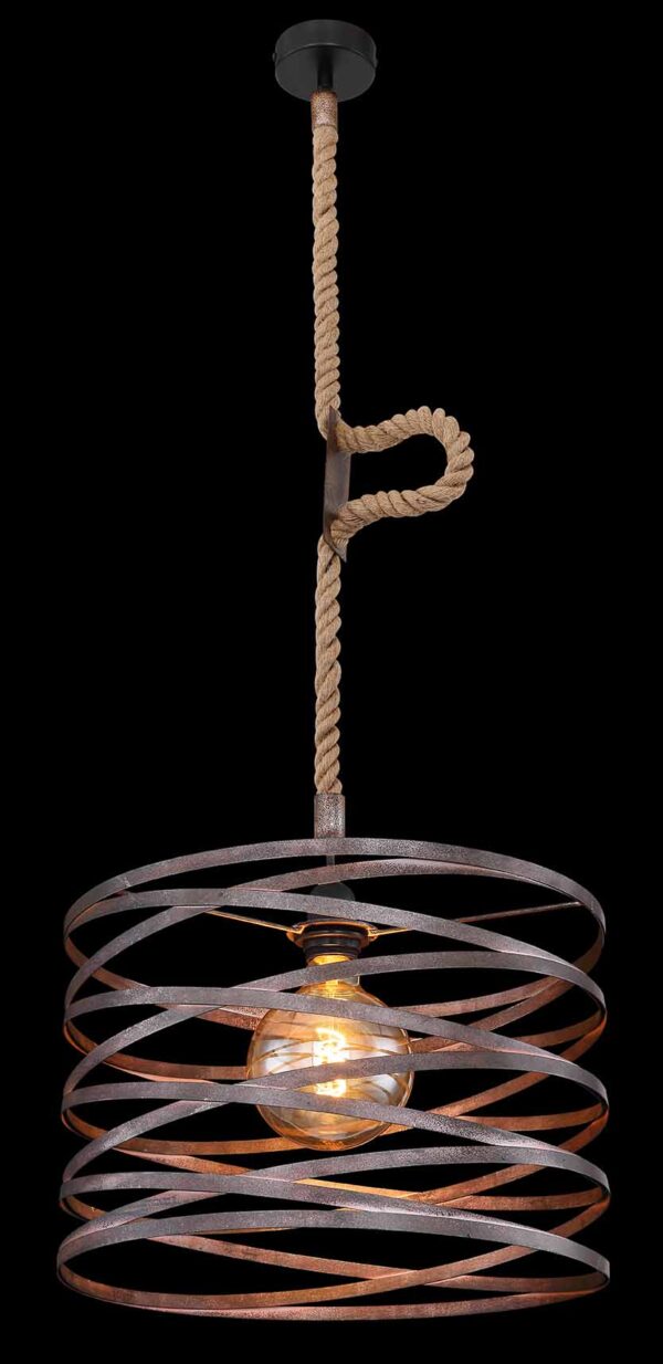 Globo Marco hanglamp – ø 40 cm – E27 (grote fitting) – Zwart - Image 3