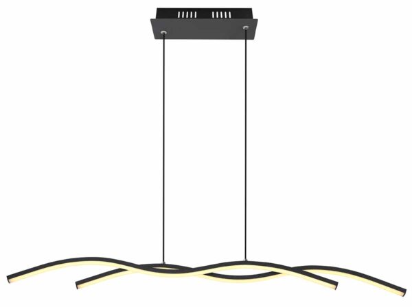 Globo Marius hanglamp – Ingebouwd (LED) – Zwart