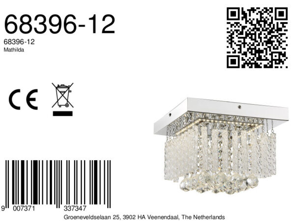 Globo Mathilda plafonniere – Ingebouwd (LED) – Chroom - Image 5