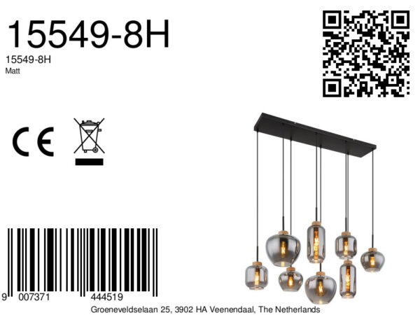 Globo Matt hanglamp – E27 (grote fitting) – Zwart - Image 6
