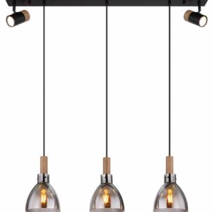 Globo Mattea hanglamp – LED + E27 – Zwart