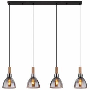 Globo Mattea hanglamp – LED + E27 – Zwart