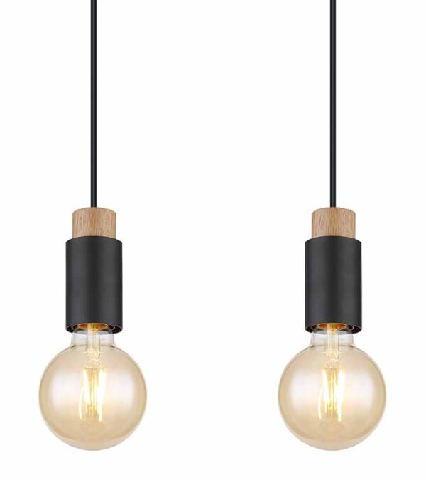 Globo Matti hanglamp – E27 (grote fitting) – Zwart - Image 3