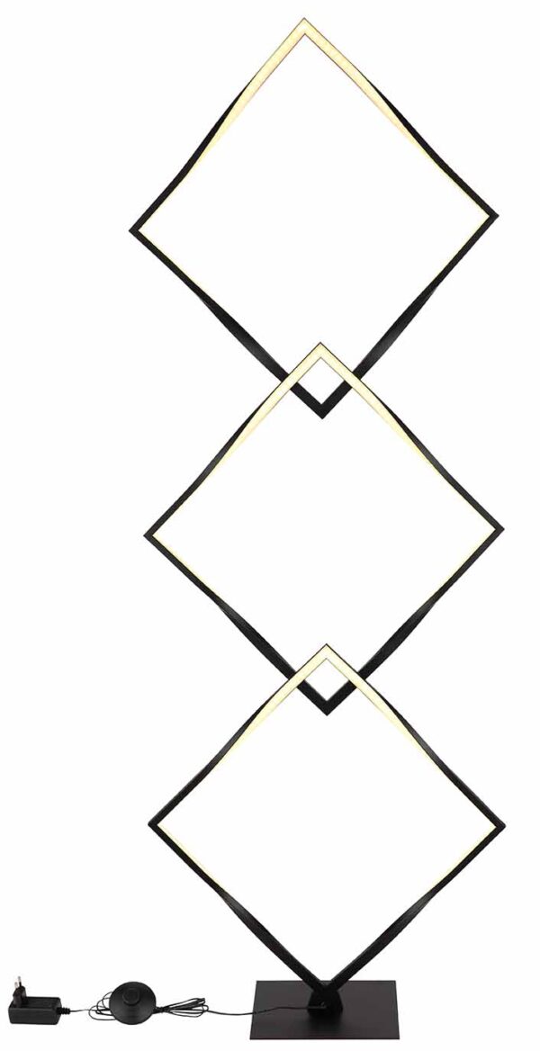 Globo Maxxy vloerlamp – Ingebouwd (LED) – Zwart - Image 4