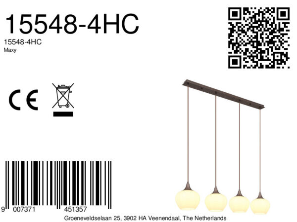 Globo Maxy hanglamp – E27 (grote fitting) – Bruin - Image 6